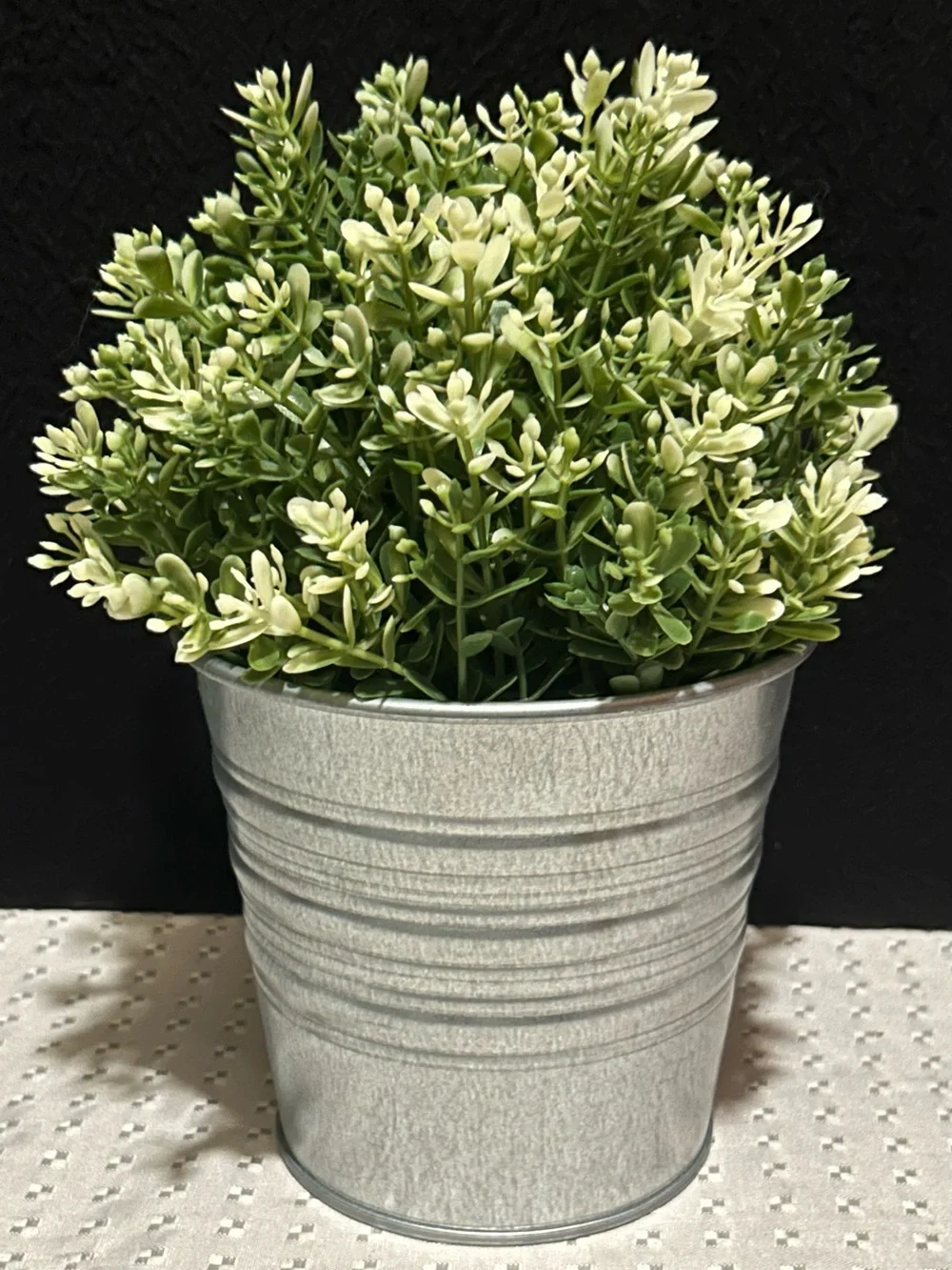 Ikea Artificial Potted Rosemary Plant Lifelike 9.5 with IKEA Socker Metal Pot